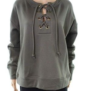 Harlowe & Graham Lace Up Sweatshirt - XS NWT